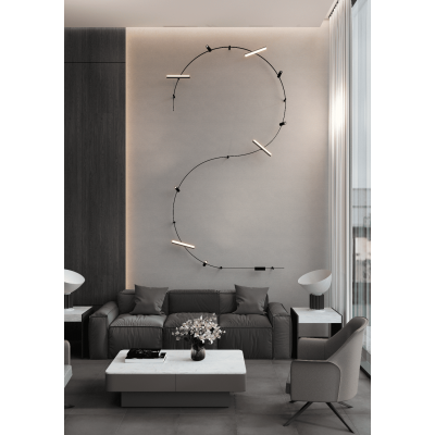 Шинопровод магнитный гибкий Crystal Lux CLT 0.117 01 L1000 BL