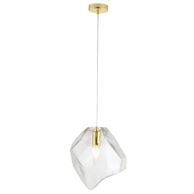 Светильник подвесной Crystal Lux NUESTRO SP1 GOLD/TRANSPARENT